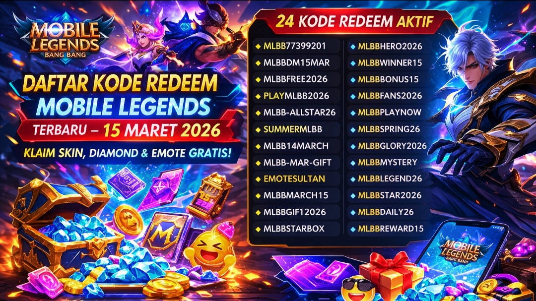 Daftar Kode Redeem Mobile Legends Terbaru 15 Maret 2026, Klaim Skin ...