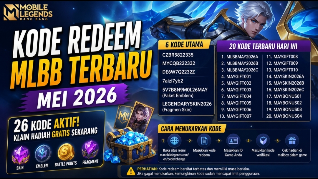Daftar Kode Redeem Mobile Legends: Bang Bang Terbaru 5 Mei 2026 ...